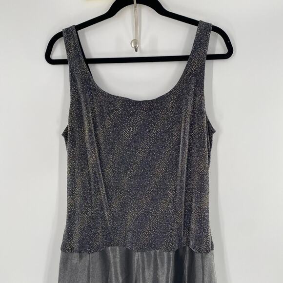 Cachet Evening Gown Dress Floor Length‎ VTG Sz 14/8-10 Modern Pewter Sparkly - Picture 12 of 16